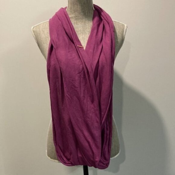 Ellen Tracy Infinity Purple Scarf & Gloves - Picture 4 of 7